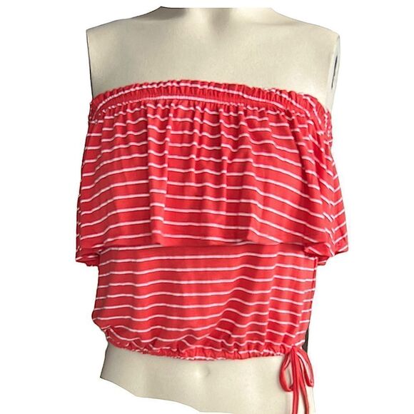 Abercrombie & Fitch StripeD Strapless Crop Top - Women |NWOT - Picture 10 of 12